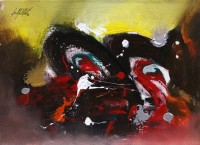 S. M. Naqvi, 10 x 14 Inch, Acrylic on Canvas, Abstract Painting, AC-SMN-080